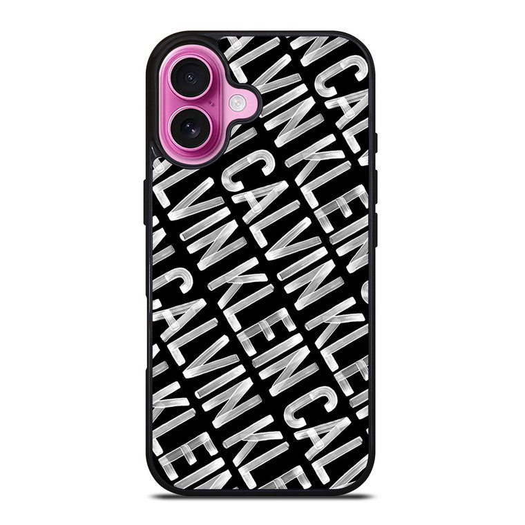 CALVIN KLEIN LOGO PATTERN iPhone 16 Plus Case Cover