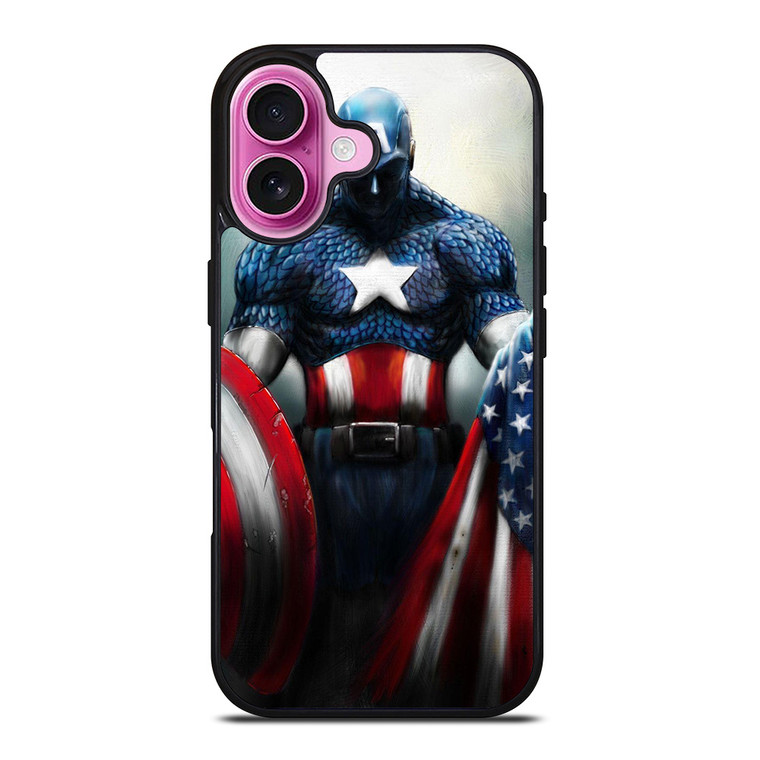 CAPTAIN AMERICA MARVEL ART iPhone 16 Plus Case Cover