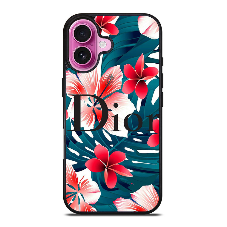 CHRISTIAN DIOR HIBISCUS FLOWER iPhone 16 Plus Case Cover