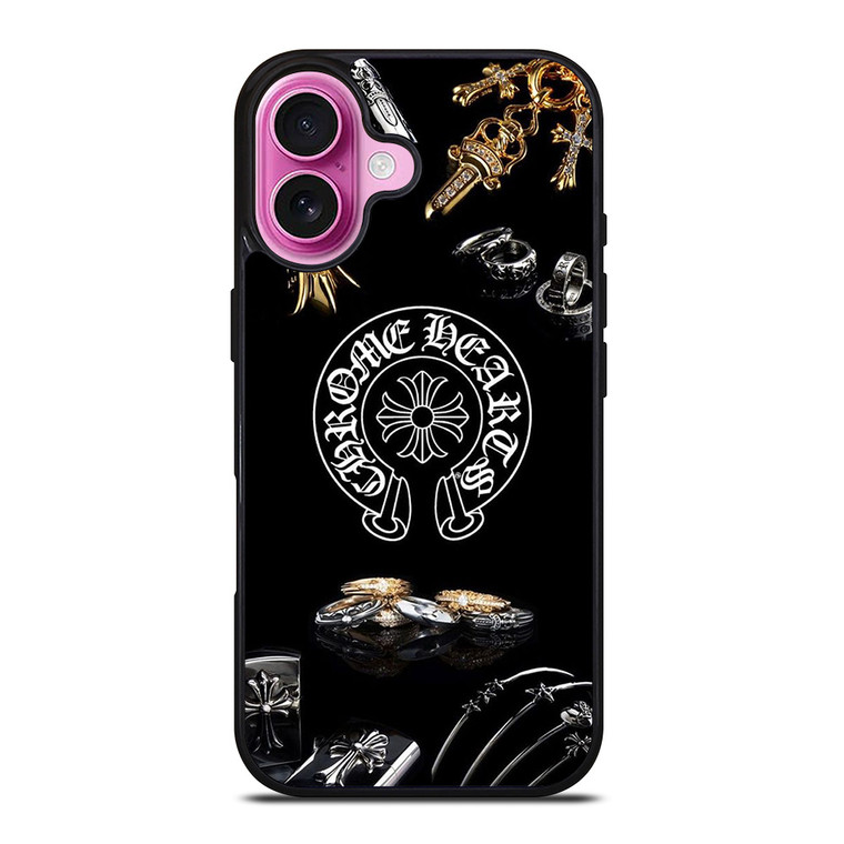CHROME HEARTS METAL LOGO iPhone 16 Plus Case Cover
