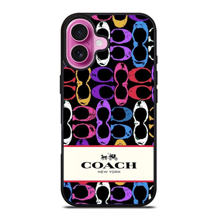 COACH NEW YORK PATTERN COLOR iPhone 16 Plus Case Cover