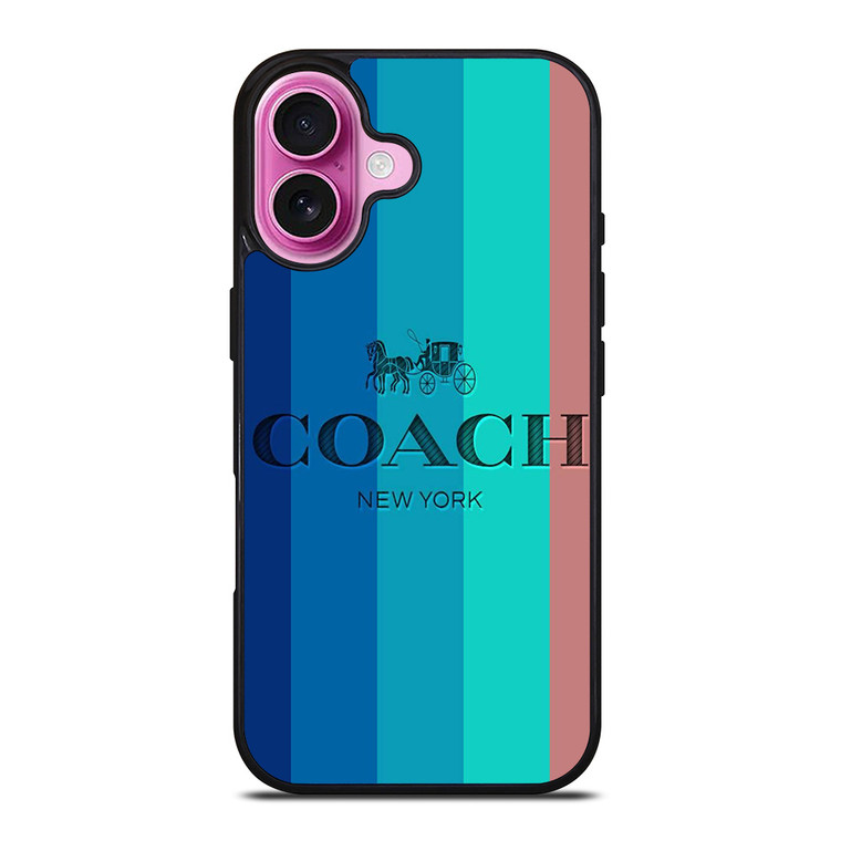 COACH NEW YORK STRIPES iPhone 16 Plus Case Cover