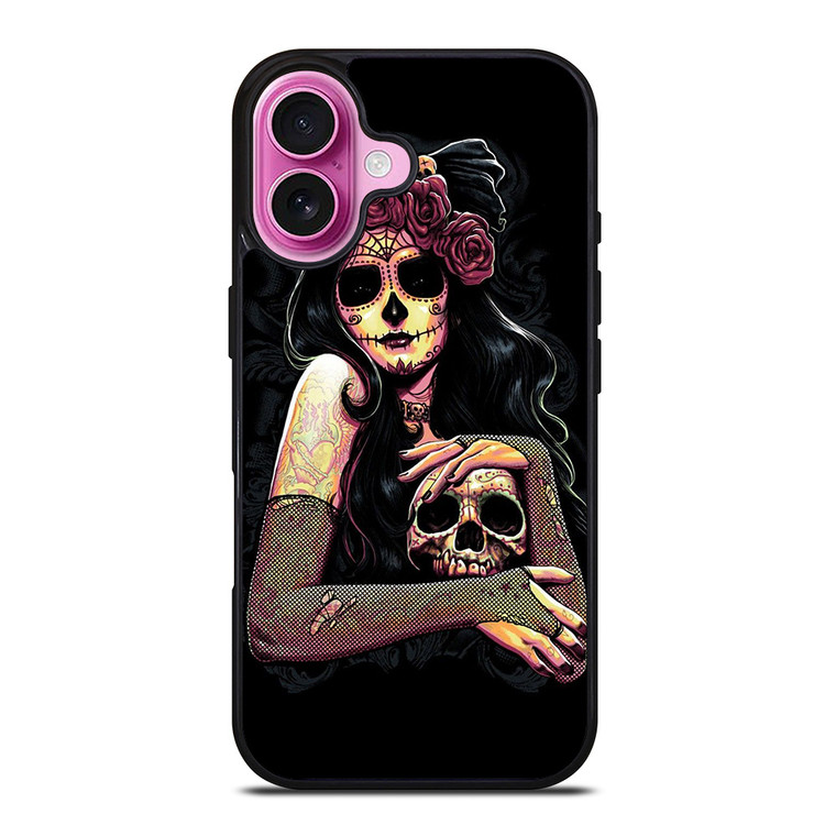 DAY OF THE DEAD ART iPhone 16 Plus Case Cover