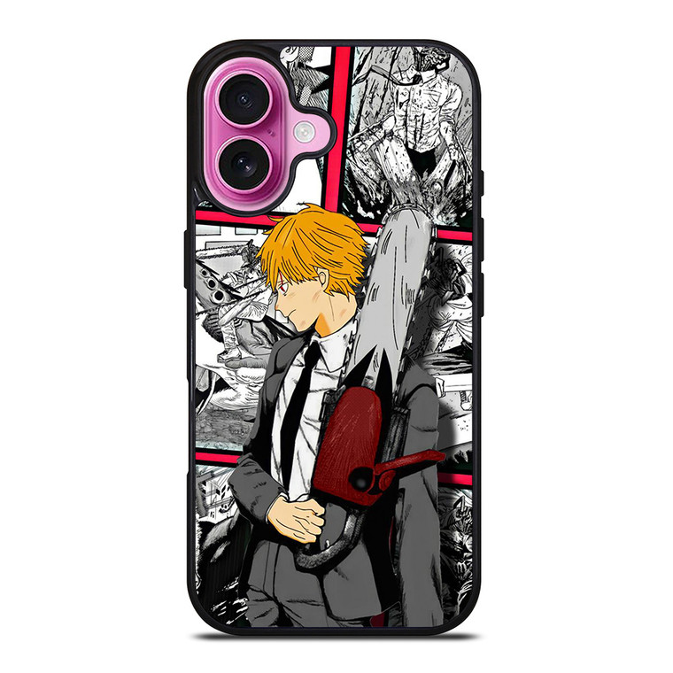 DENJI CHAINSAW MAN ANIME COLLAGE iPhone 16 Plus Case Cover