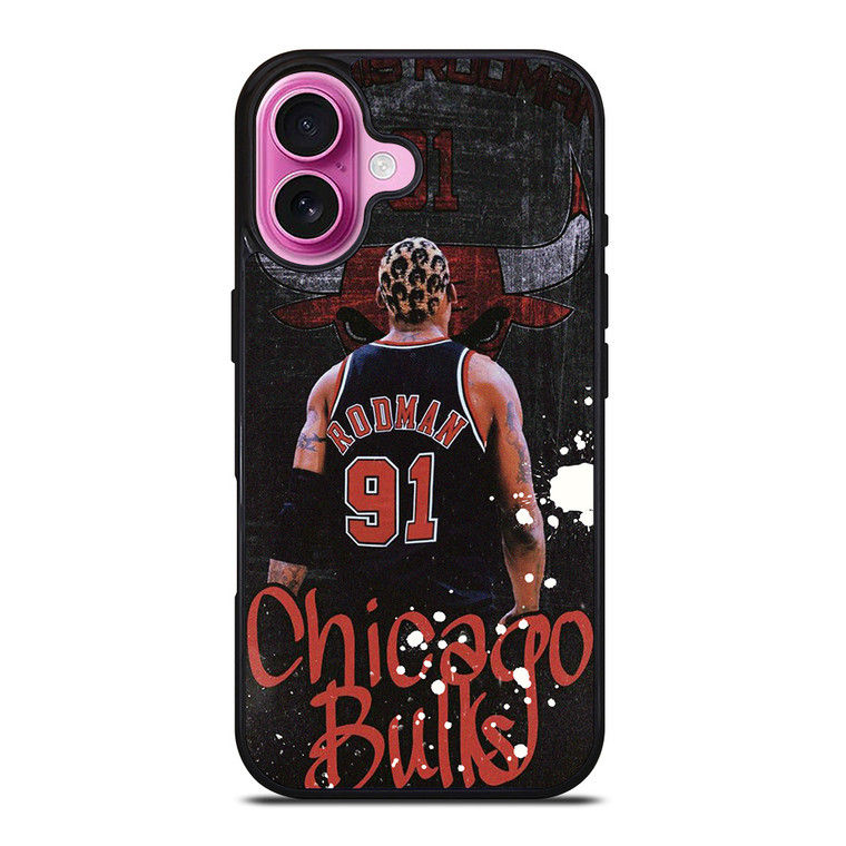 DENNIS RODMAN CHICAGO BULLS RETRO iPhone 16 Plus Case Cover