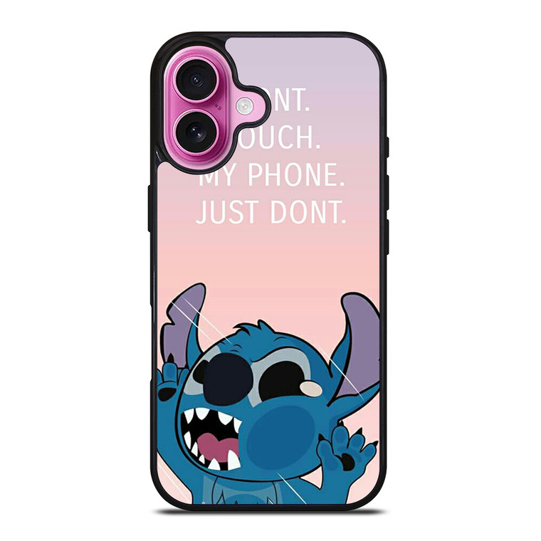 DISNEY STITCH DONT TOUCH MY PHONE  iPhone 16 Plus Case Cover