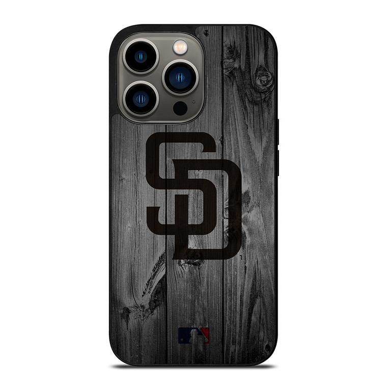 SAN DIEGO PADRES BASEBALL MLB WOOD LOGO iPhone 13 Pro Case Cover