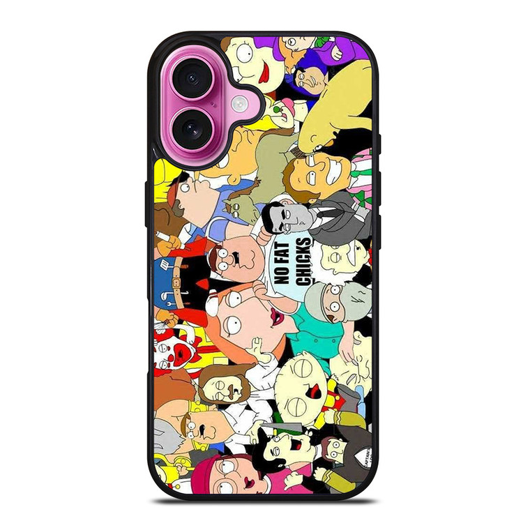 FAMILY GUY CHARACTERS iPhone 16 Plus Case Cover