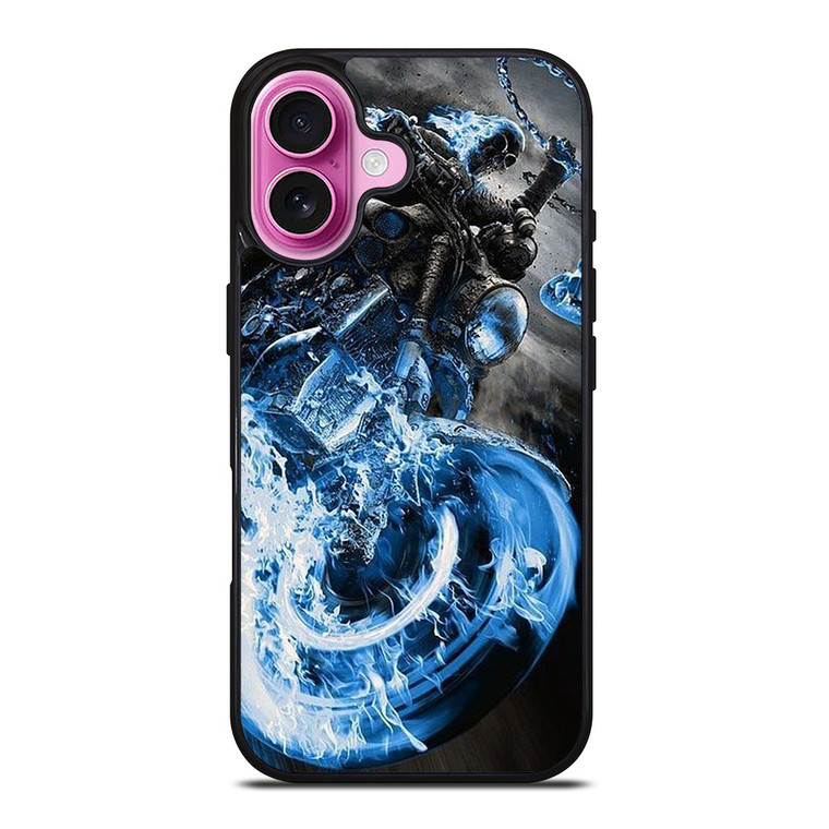 GHOST RIDER BLUE FIRE iPhone 16 Plus Case Cover
