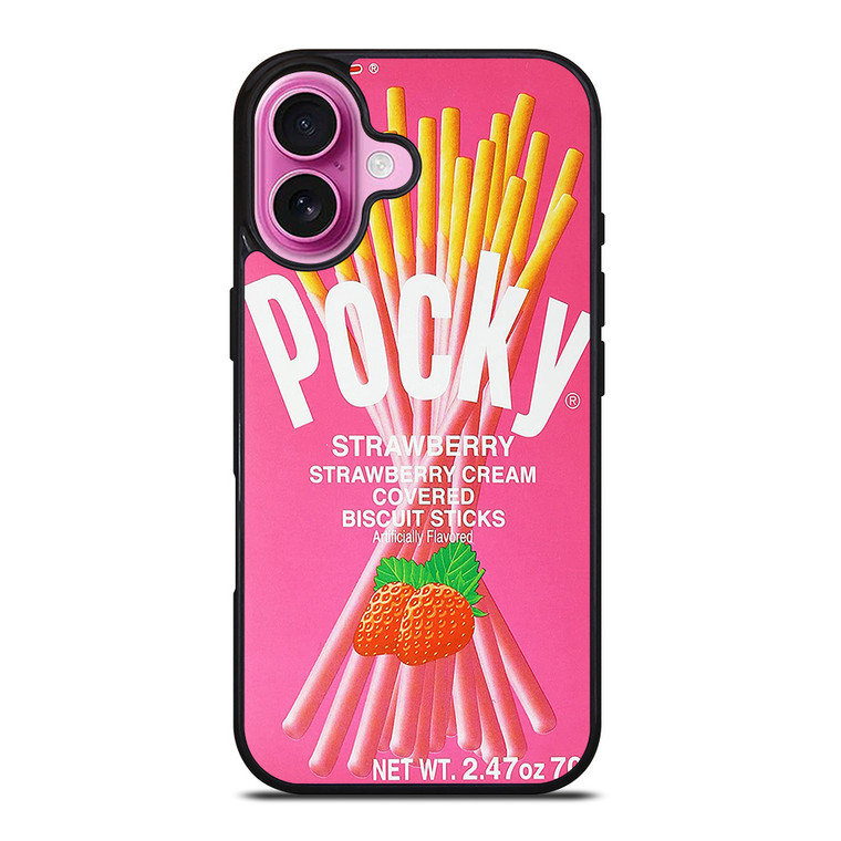 GLICO POCKY STRAWBERRY iPhone 16 Plus Case Cover