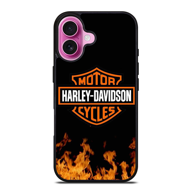 HARLEY DAVIDSON FIRE LOGO iPhone 16 Plus Case Cover