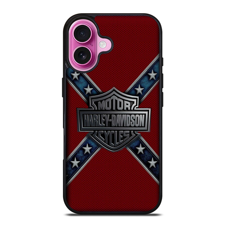 HARLEY DAVIDSON FLAG CARBON iPhone 16 Plus Case Cover
