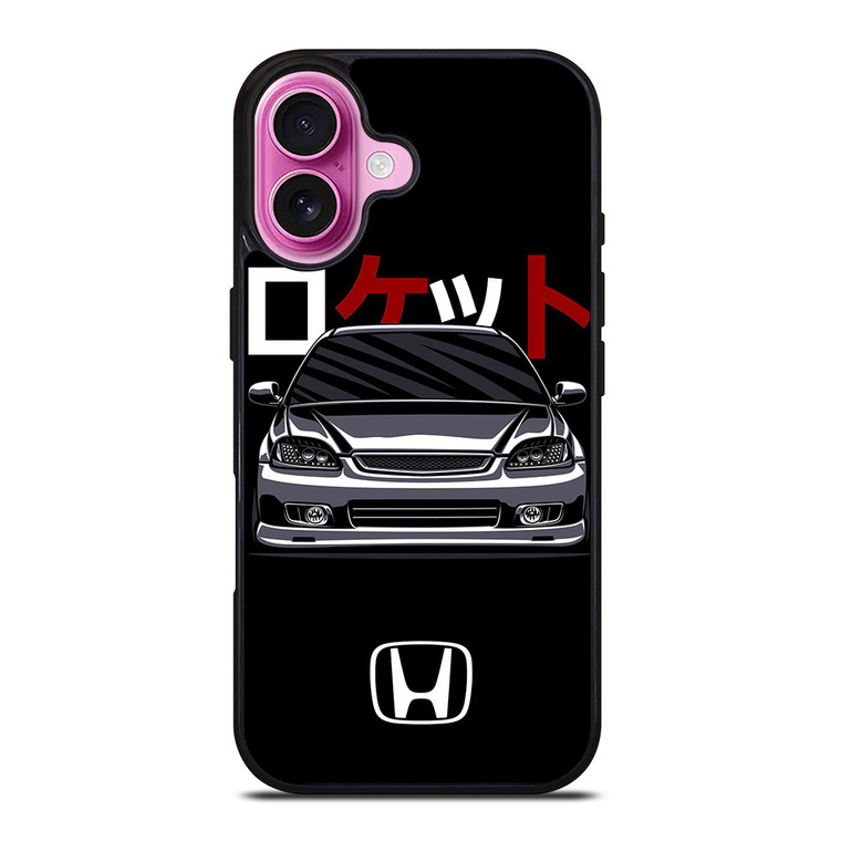 HONDA CIVIC RETRO DRAWING iPhone 16 Plus Case Cover