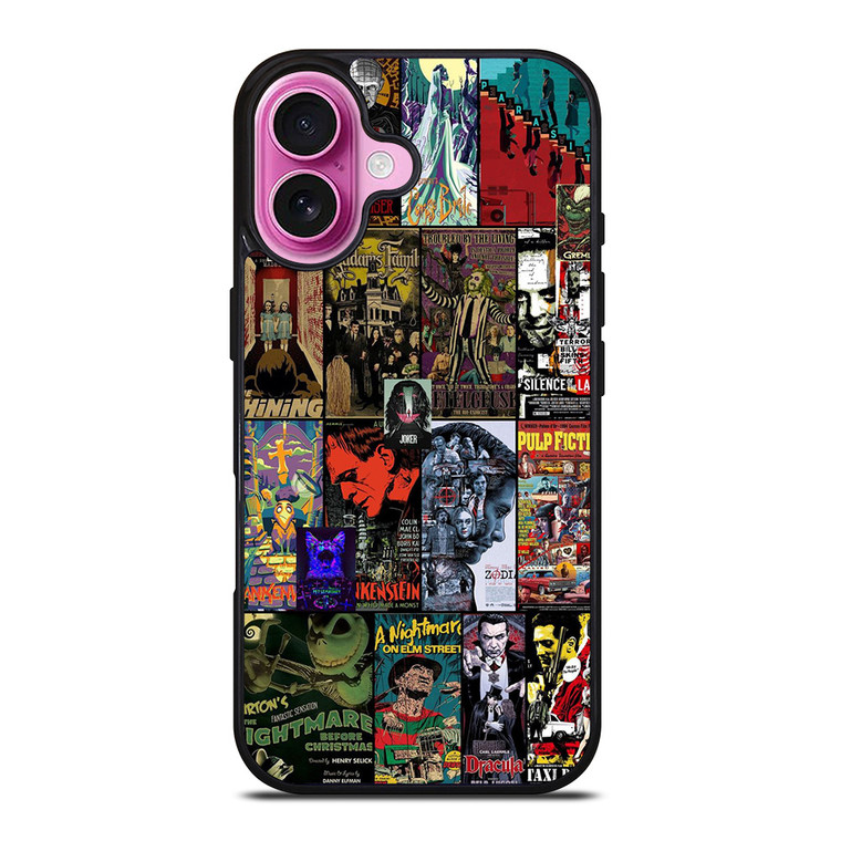 HORROR MOVIE COLLAGE iPhone 16 Plus Case Cover