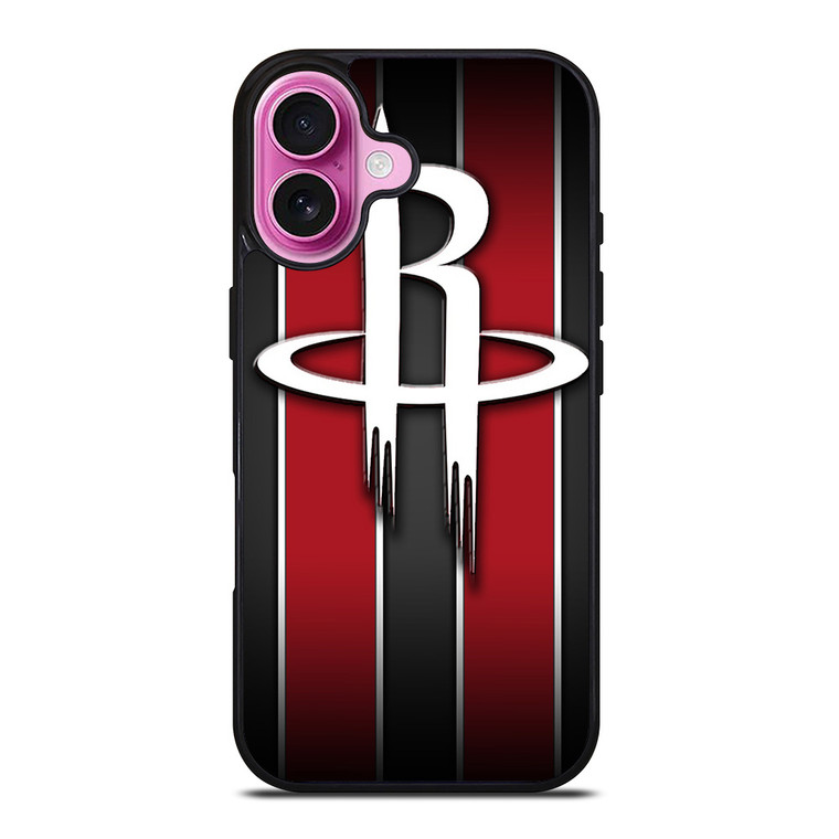 HOUSTON ROCKETS DOUBLE STRIPE iPhone 16 Plus Case Cover