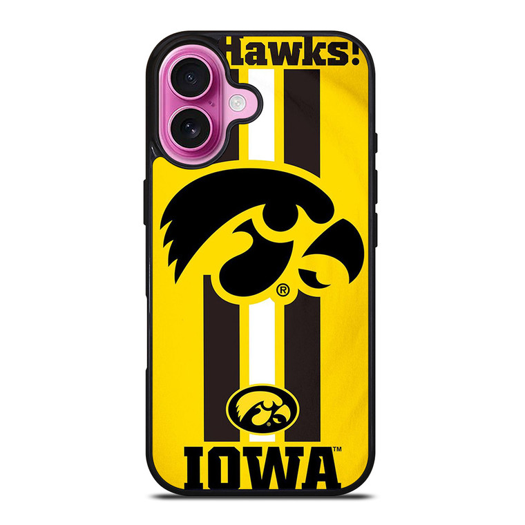 IOWA HAWKEYES FLAG iPhone 16 Plus Case Cover