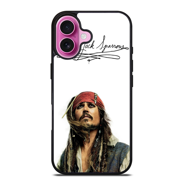 JACK SPARROW SIGNATURE PIRATES OF THE CARIBBEAN  iPhone 16 Plus Case Cover