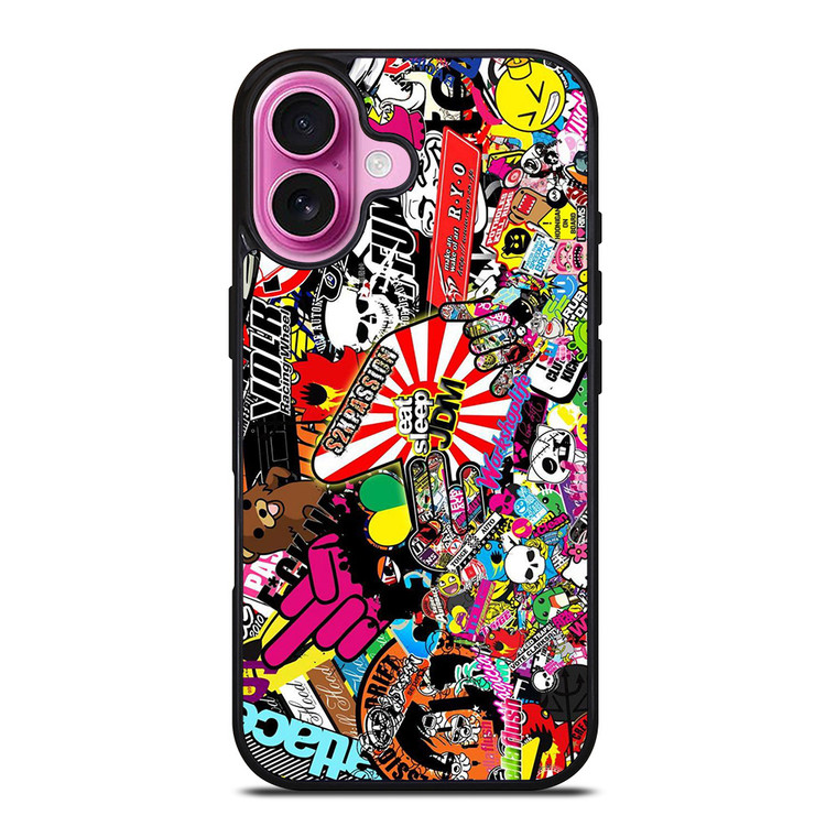 JDM STICKER BOMB COLLAGE iPhone 16 Plus Case Cover