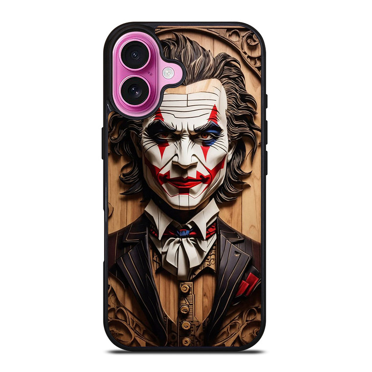JOKER FACE WOOD iPhone 16 Plus Case Cover