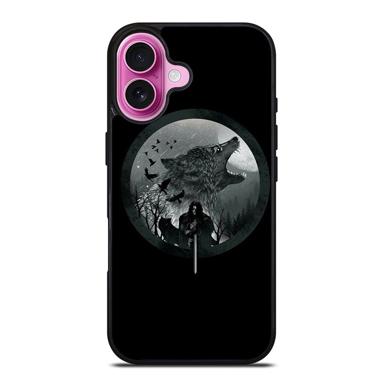 JON SNOW WOLF iPhone 16 Plus Case Cover