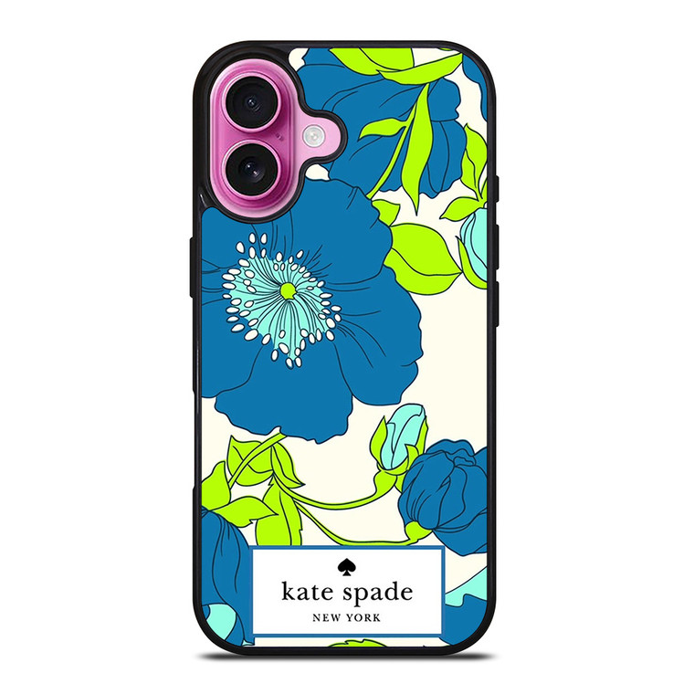 KATE SPADE BLUE FLORAL iPhone 16 Plus Case Cover