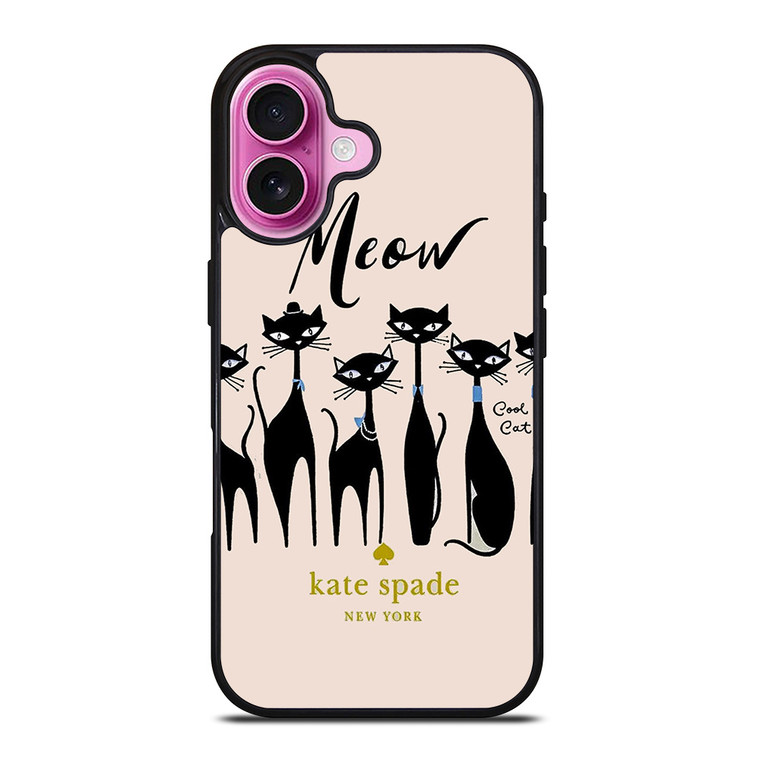 KATE SPADE MEOW CAT iPhone 16 Plus Case Cover