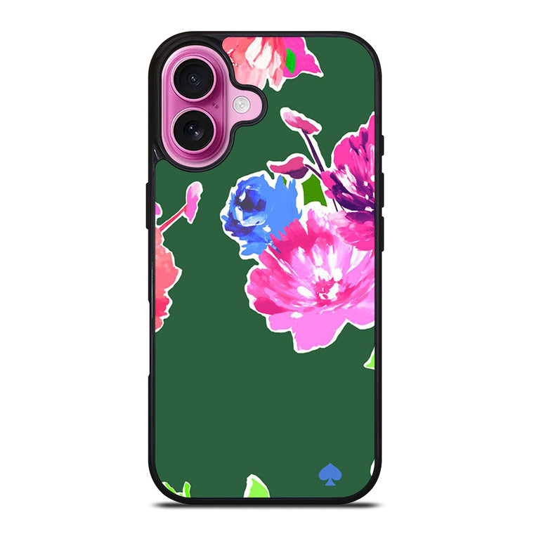 KATE SPADE NEW YORK GREEN FLORAL iPhone 16 Plus Case Cover