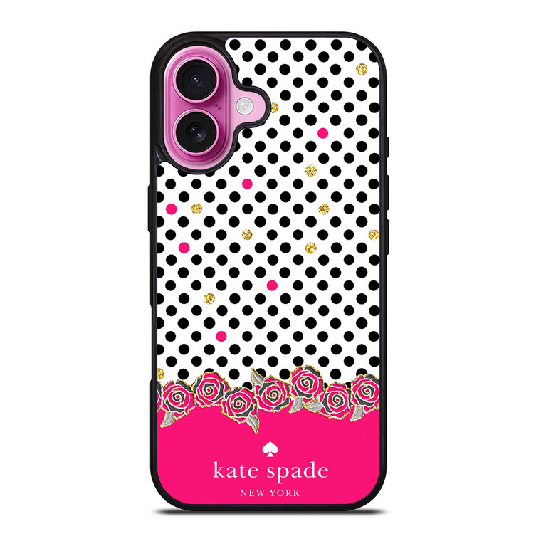 KATE SPADE PINK POLKADOTS iPhone 16 Plus Case Cover