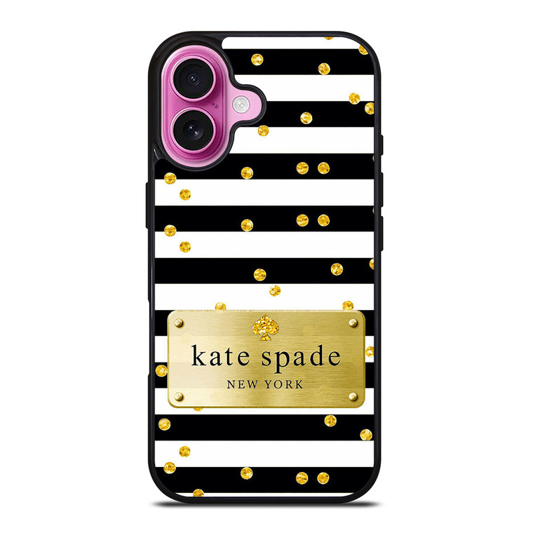 KATE SPADE POLKADOTS GOLD iPhone 16 Plus Case Cover