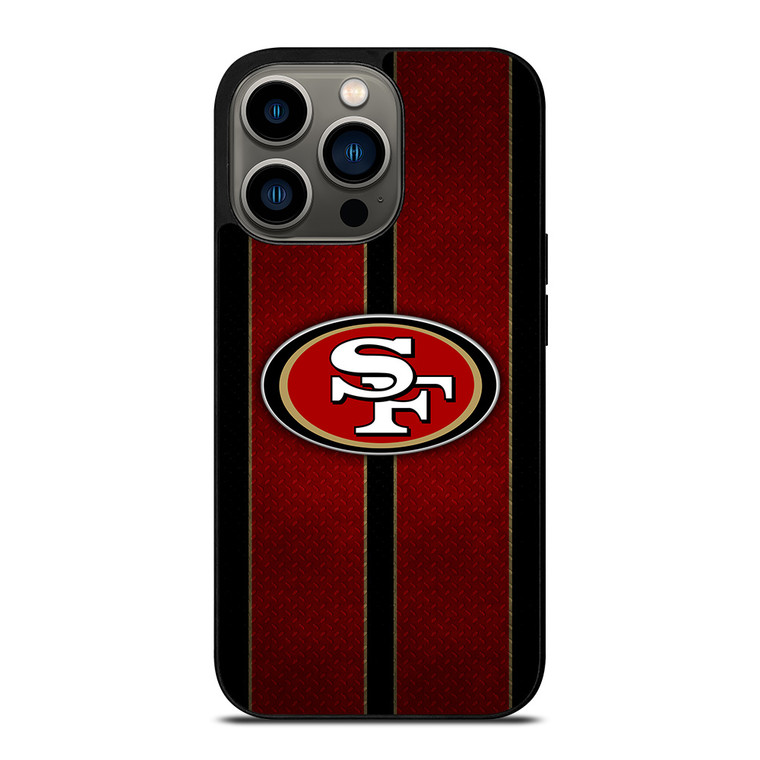 SAN FRANCISCO 49ERS NFL METAL STRIPE iPhone 13 Pro Case Cover