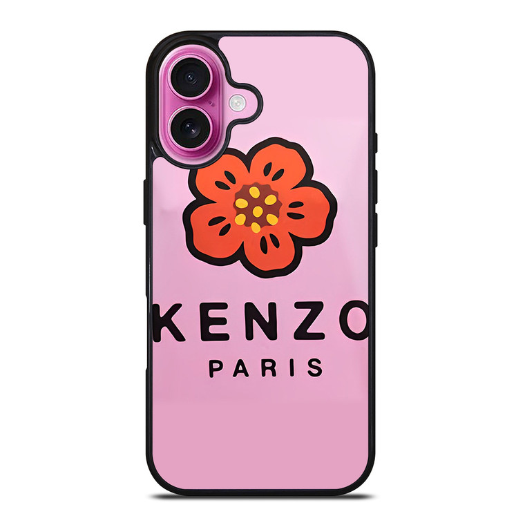 KENZO PARIS PINK FLOWER iPhone 16 Plus Case Cover