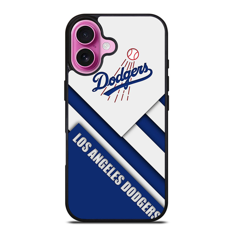 LA DODGERS WHITE BLUE STRIPS iPhone 16 Plus Case Cover LA DODGERS WHITE BLUE STRIPS iPhone 16 Plus Case Cover