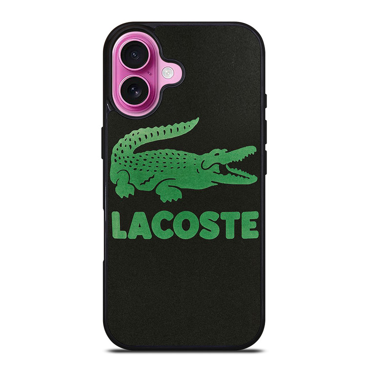 LACOSTE CROCODILE SUEDE iPhone 16 Plus Case Cover LACOSTE CROCODILE SUEDE iPhone 16 Plus Case Cover