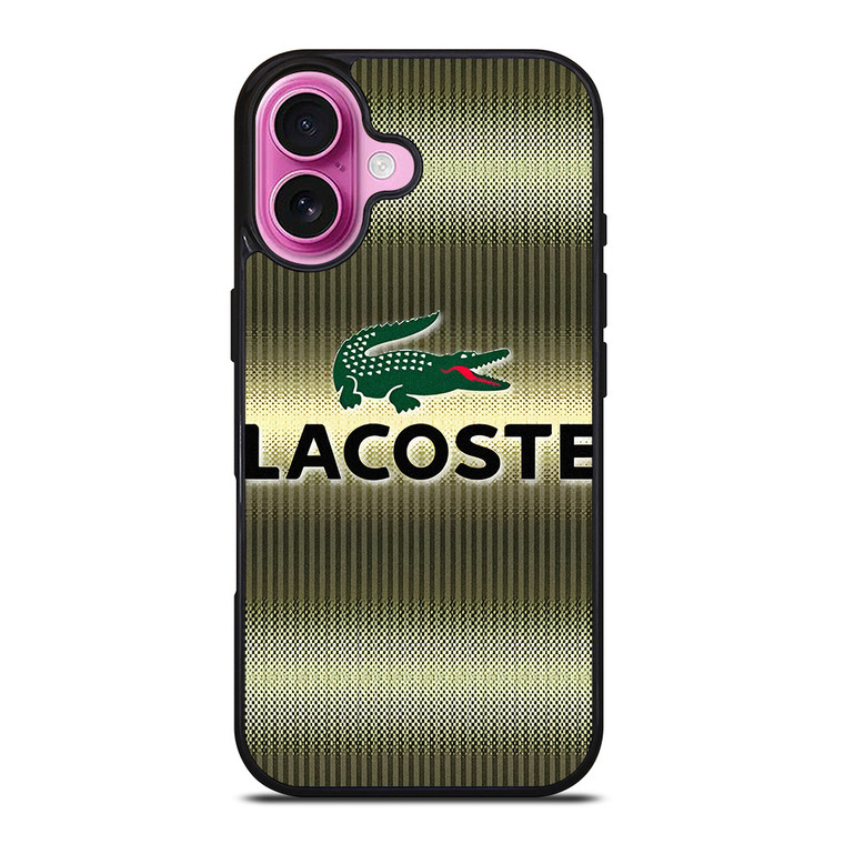 LACOSTE GOLD EMBLEM iPhone 16 Plus Case Cover