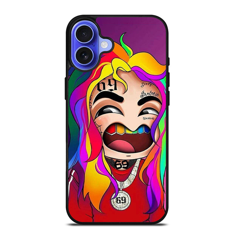 6IX9INE SIX NINE FACE CARTOON iPhone 16 Case Cover
