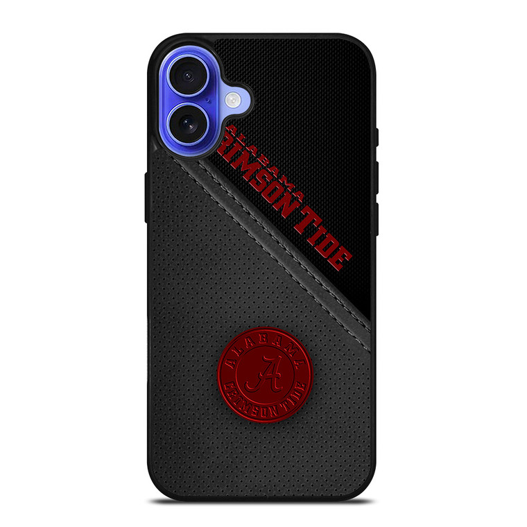 ALABAMA CRIMSON TIDE LEATHER iPhone 16 Case Cover