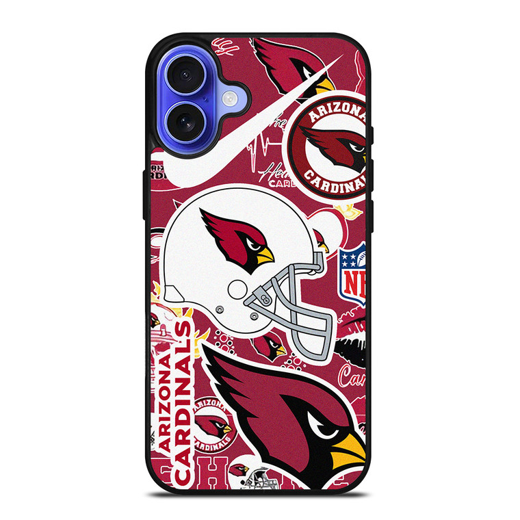 ARIZONA CARDINALS NFL STICKER BOMB iPhone 16 Case Cover