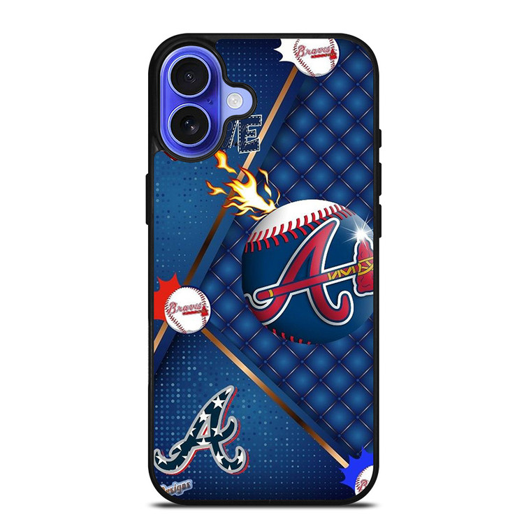 ATLANTA BRAVES LOVE BASEBALL iPhone 16 Case Cover