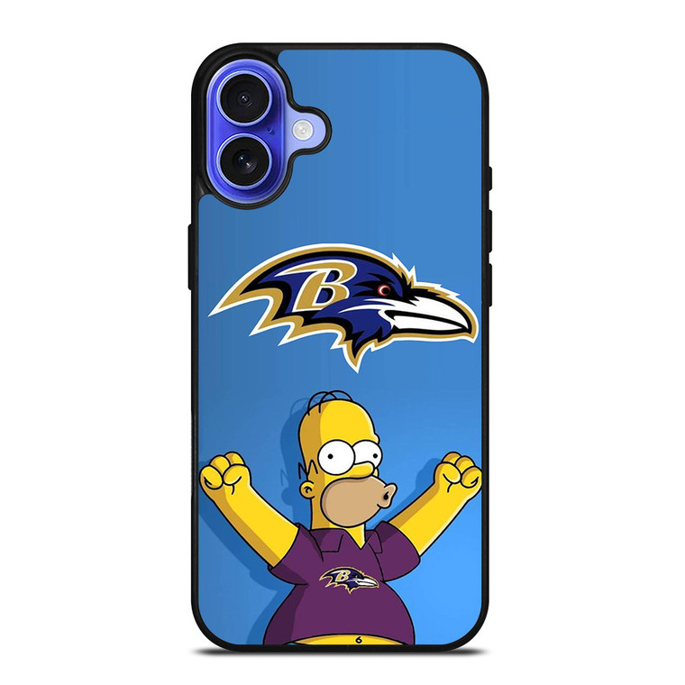 BALTIMORE RAVENS THE SIMPSON iPhone 16 Case Cover