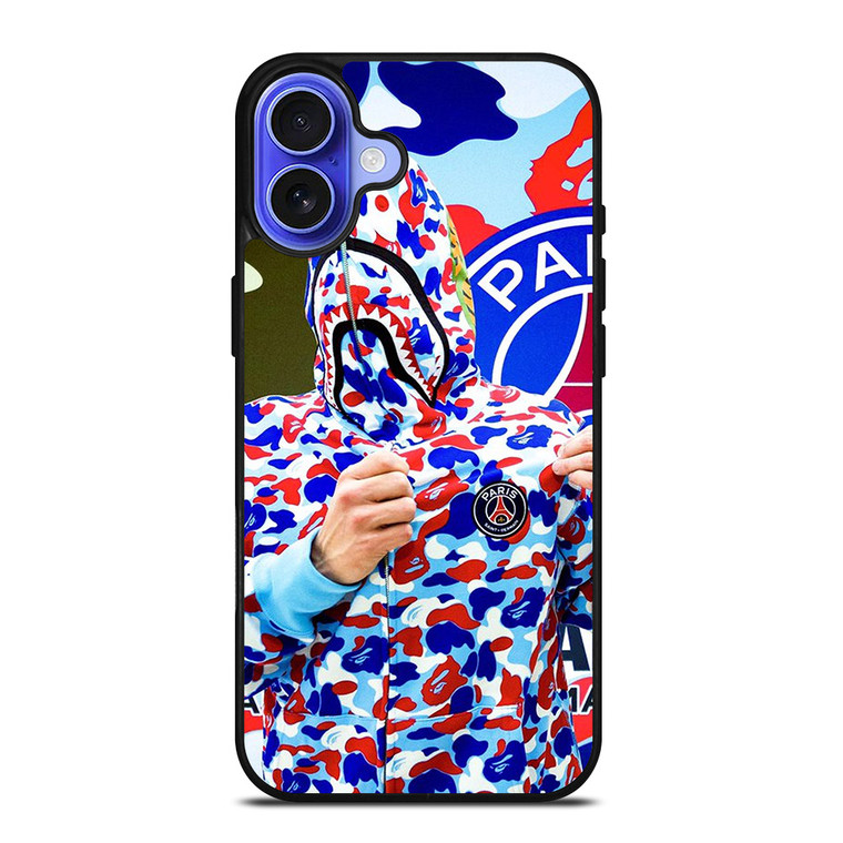 BAPE CAMO PARIS SAINT GERMAIN iPhone 16 Case Cover