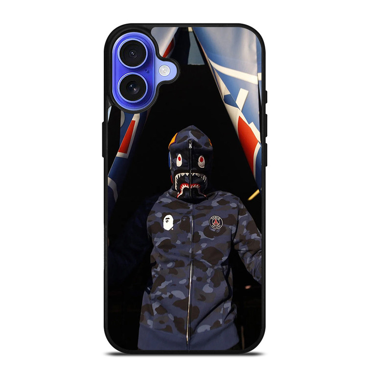 BAPE CAMO SHARK PARIS SAINT GERMAIN iPhone 16 Case Cover