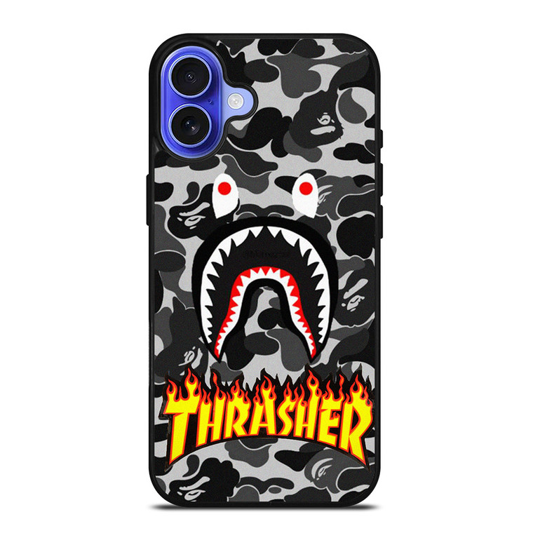 BAPE SHARK THRASHER iPhone 16 Case Cover