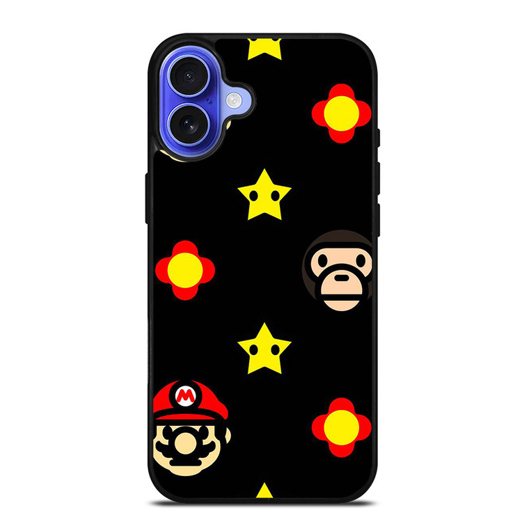 BATHING APE BAPE MARIO BROS iPhone 16 Case Cover