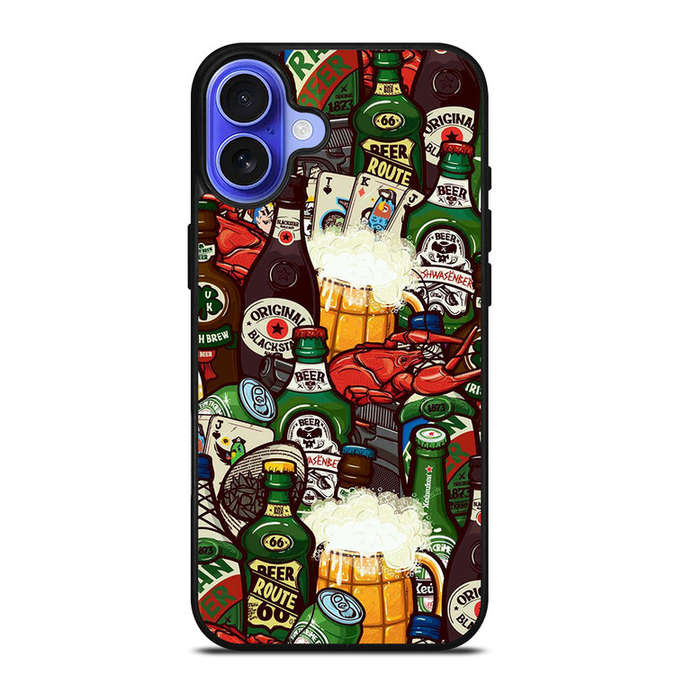 BEER BOTTLE CARTOON iPhone 16 Case Cover