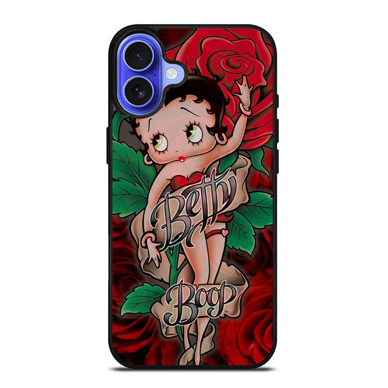 BETTY BOOP ROSE iPhone 16 Case Cover
