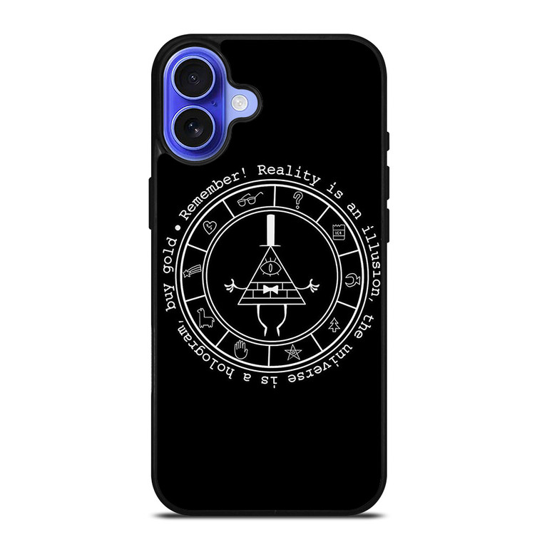 BILL CIPHER WHEEL BLACK iPhone 16 Case Cover BILL CIPHER WHEEL BLACK iPhone 16 Case Cover