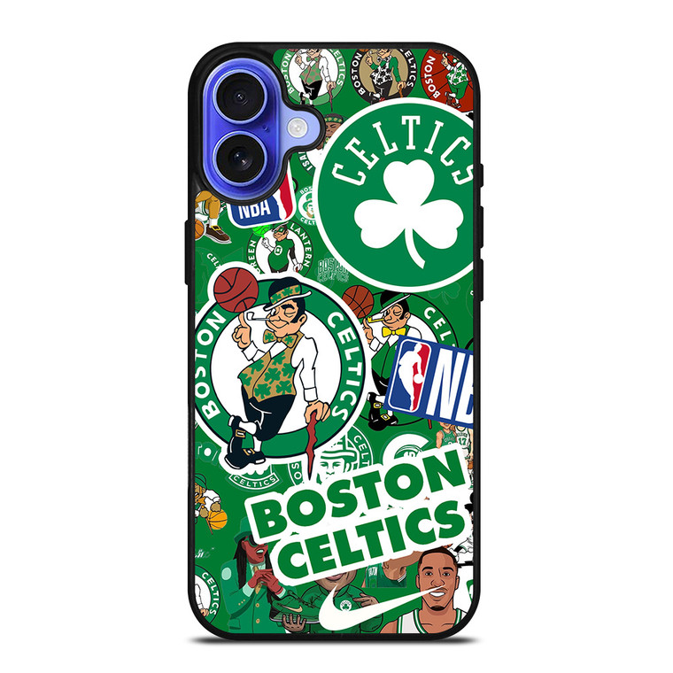 BOSTON CELTICS NBA STICKER BOMB iPhone 16 Case Cover