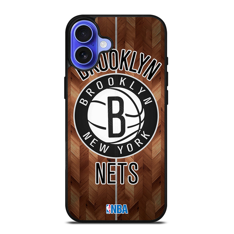 BROOKLYN NETS WOODEN LOGO iPhone 16 Case Cover