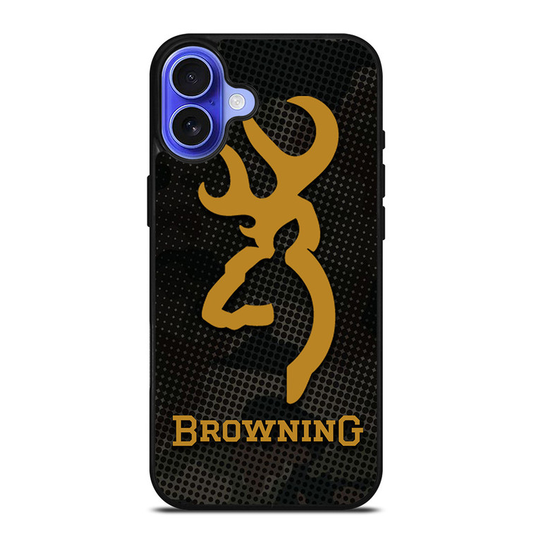 BROWNING ARMS CAMO CARBON iPhone 16 Case Cover