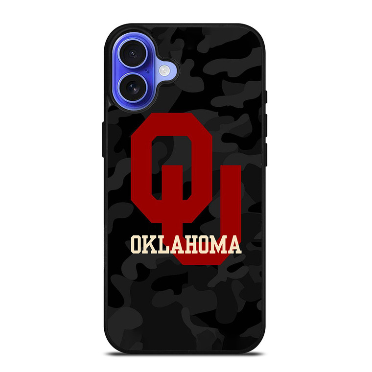 CAMO OKLAHOMA SOONERS LOGO iPhone 16 Case Cover